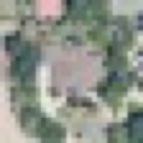 Sample Property C: the same roof on blurred, low-resolution imagery where no edge can be read
